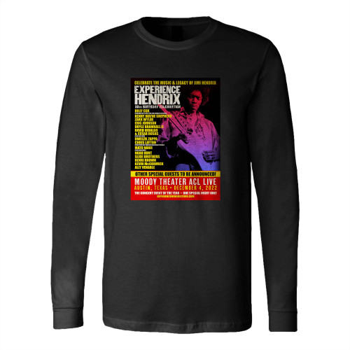 Experience Hendrix Concert Event At Acl Live December 4 Celebrates 80 Years Of Jimi Hendrix Long Sleeve T-Shirt Tee