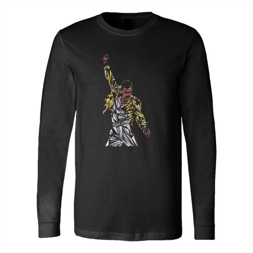Freddy Mercury Band Pop Art Rainbow Long Sleeve T-Shirt Tee
