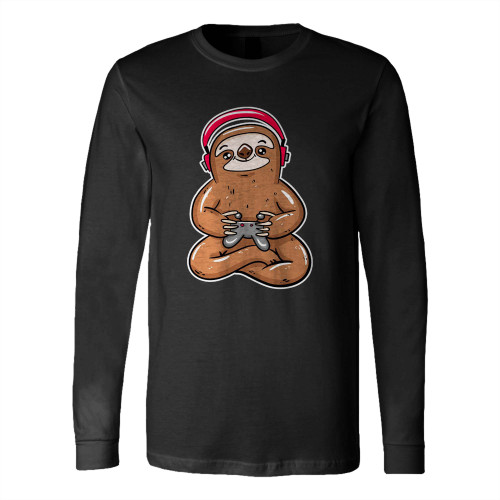 Gaming Sloth Lover Long Sleeve T-Shirt Tee