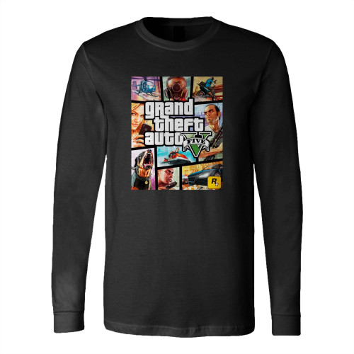 Grand Theft Auto V Gta 5 Long Sleeve T-Shirt Tee