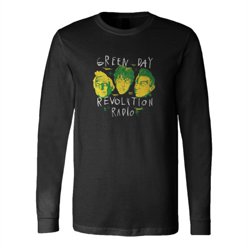 Green Day Scribble Mask Long Sleeve T-Shirt Tee