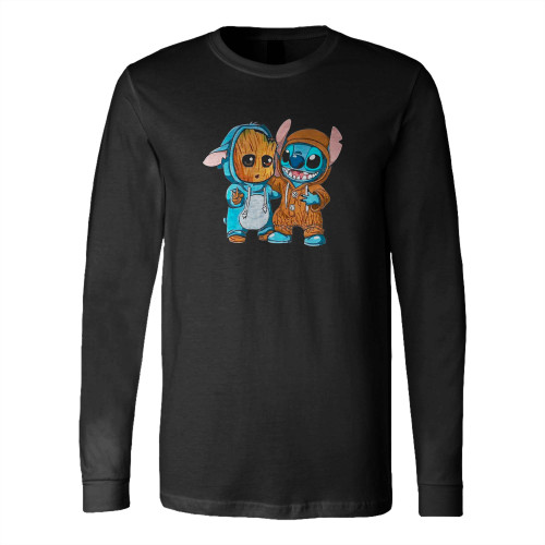 Groot And Stitch Friends Long Sleeve T-Shirt Tee