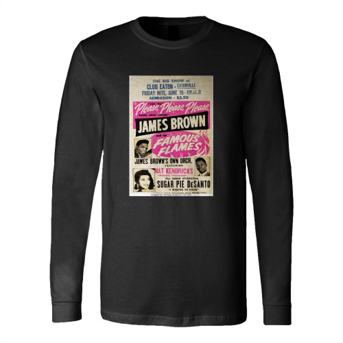 James Brown 1961 Eatonville Fl Please Please Please Concert Long Sleeve T-Shirt Tee