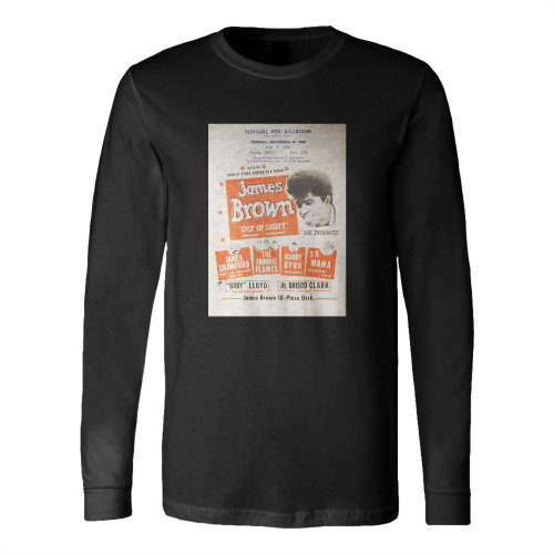 James Brown 1965 Concert Handbill Long Sleeve T-Shirt Tee