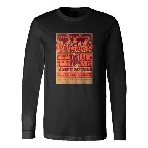 Jimi Hendrix Vintage Concert Long Sleeve T-Shirt Tee
