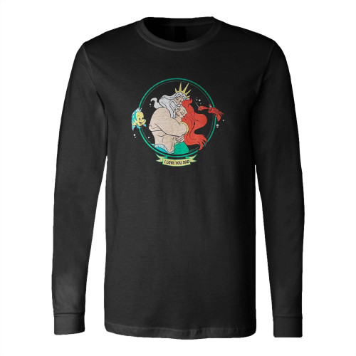 King Triton & Ariel The Little Mermaid Long Sleeve T-Shirt Tee