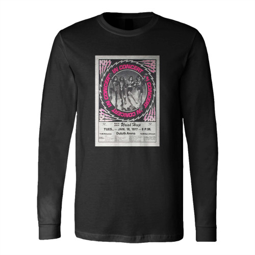 Kiss 1977 Duluth Concert Long Sleeve T-Shirt Tee