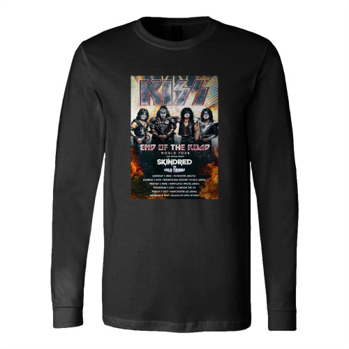 Kiss End Of The Road World 2023 Tour Uk Tour Long Sleeve T-Shirt Tee