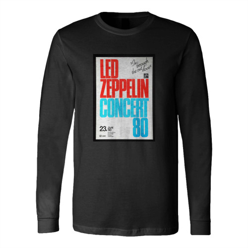 Led Zeppelin 1980 German Concert Long Sleeve T-Shirt Tee