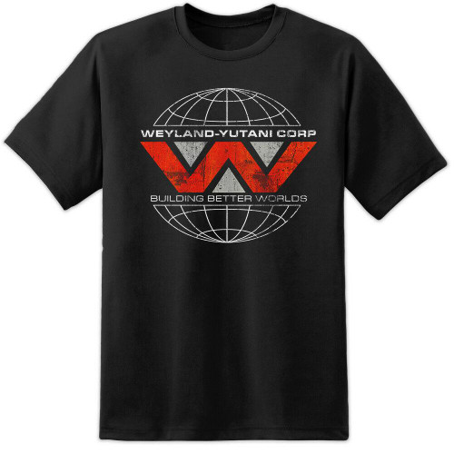 Aliens Weyland Yutani Corp Distressed Logo Man's T-Shirt Tee