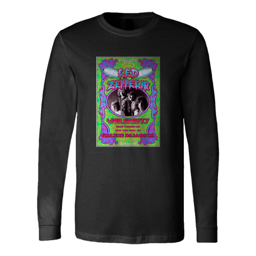 Led Zeppelin Vintage Concert Poster 1 Long Sleeve T-Shirt Tee