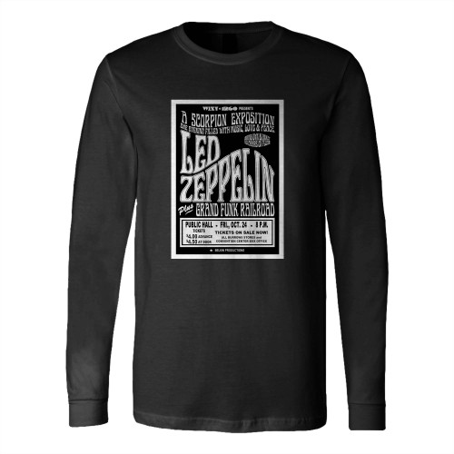 Led Zeppelingrand Funk 1969 Cleveland Concert Long Sleeve T-Shirt Tee