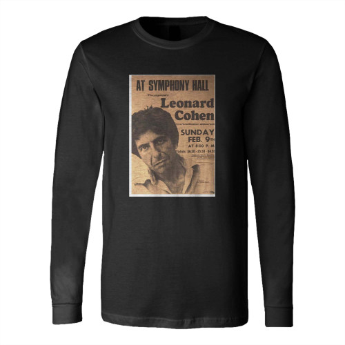 Leonard Cohen Concert Vintage Music Vintage Poster Long Sleeve T-Shirt Tee