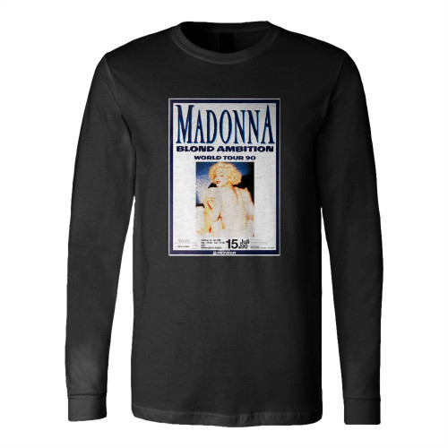 Madonna Blonde (1990) Concerto Concert Poster Long Sleeve T-Shirt Tee
