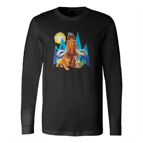 Manfred Diego Sid And Scrat Cutout Long Sleeve T-Shirt Tee