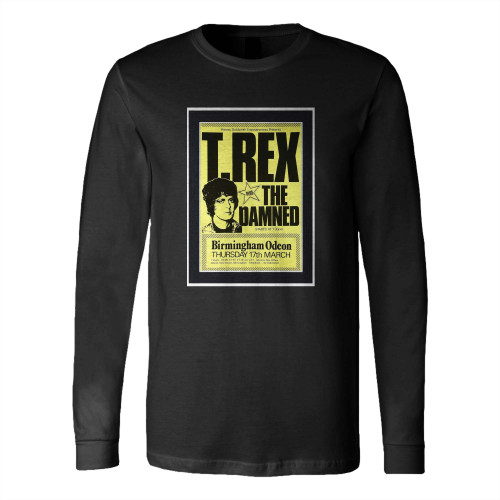 Marc Bolan T Rex Plus The Damned Concert Art Print Long Sleeve T-Shirt Tee