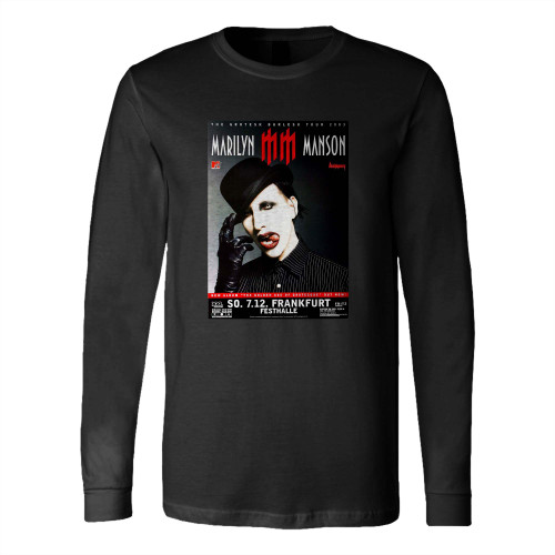 Marilyn Manson Grotesk Burlesk Frankfurt 2003 Concert Poster Long Sleeve T-Shirt Tee