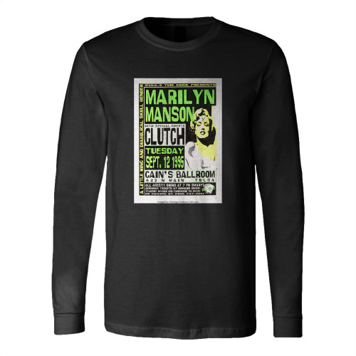 Marilyn Manson Limited Edition Concert Poster Long Sleeve T-Shirt Tee