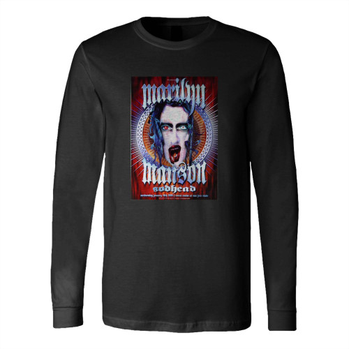 Marilyn Manson Vintage Concert Poster Long Sleeve T-Shirt Tee