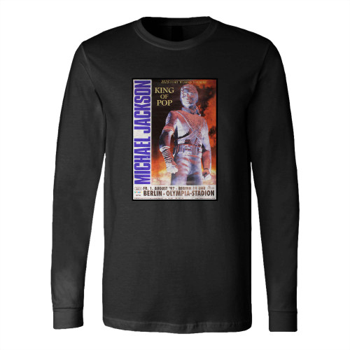 Michael Jackson Original Concert Poster Long Sleeve T-Shirt Tee