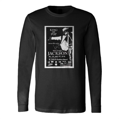 Michael Jackson Signed Concert Poster Long Sleeve T-Shirt Tee