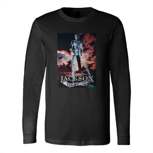 Michael Jackson Signed History Tour Poster Long Sleeve T-Shirt Tee