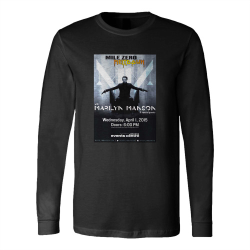 Mile Zero Meltdown With Marilyn Manson Long Sleeve T-Shirt Tee