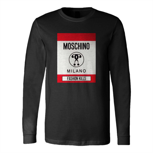New Moschino Milano Long Sleeve T-Shirt Tee