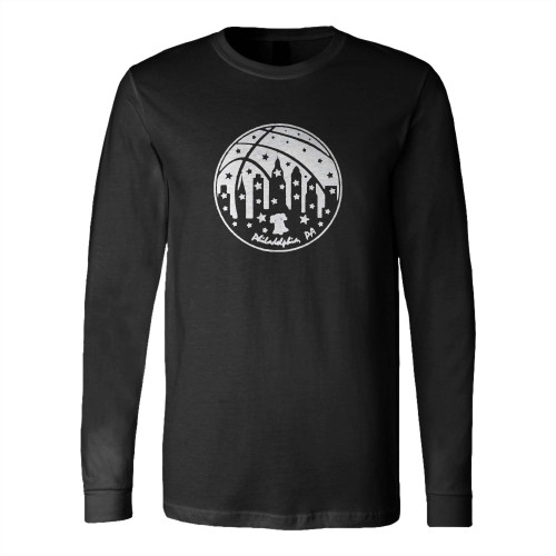 Philadelphia Basketball Retro City Pa Long Sleeve T-Shirt Tee