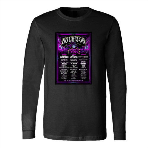 Rock Usa 2019 Lineup Rob Zombie Disturbed Ffdp Marilyn Manson Mastodon And More Lead Wisconsin Festival Long Sleeve T-Shirt Tee