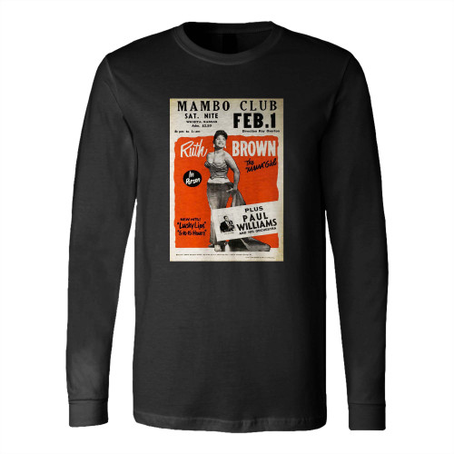 Ruth Brown Mambo Club Photo Repro Concert Poster Long Sleeve T-Shirt Tee