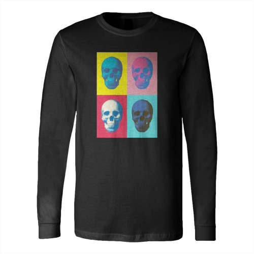 Skulls Warhol Long Sleeve T-Shirt Tee