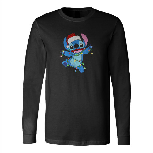 Stitch Cute Lilo And Stitch Santa Long Sleeve T-Shirt Tee