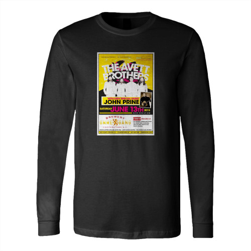 The Avett Brothers John Prine 2015 New York Concert Tour Long Sleeve T-Shirt Tee