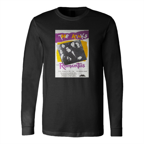 The Kinks And The Romantics Original Concert Long Sleeve T-Shirt Tee