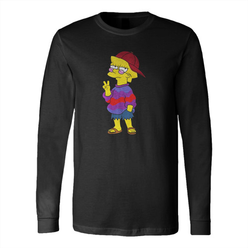 The Simpson Family Bart Lisa Simpson Long Sleeve T-Shirt Tee