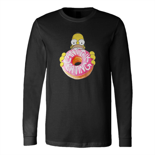 The Simpsons Homer Can'T Talk Eating Long Sleeve T-Shirt Tee
