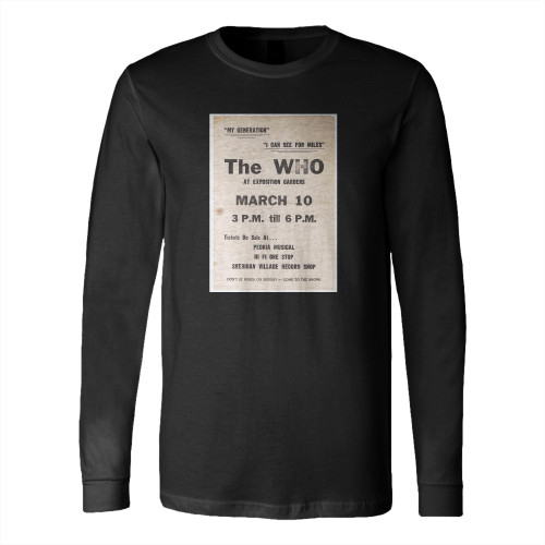 The Who Autographed Concert Long Sleeve T-Shirt Tee