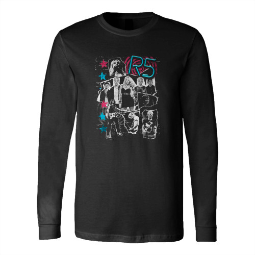 R5 Ladies Grunge Collage 1 Long Sleeve T-Shirt Tee