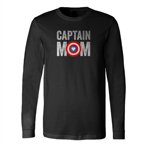 Super Captain Mom Superhero 1 Long Sleeve T-Shirt Tee