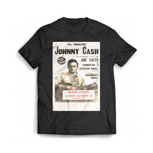 1965Island Gardenjohnny Cash & June Carter Value Mens T-Shirt Tee