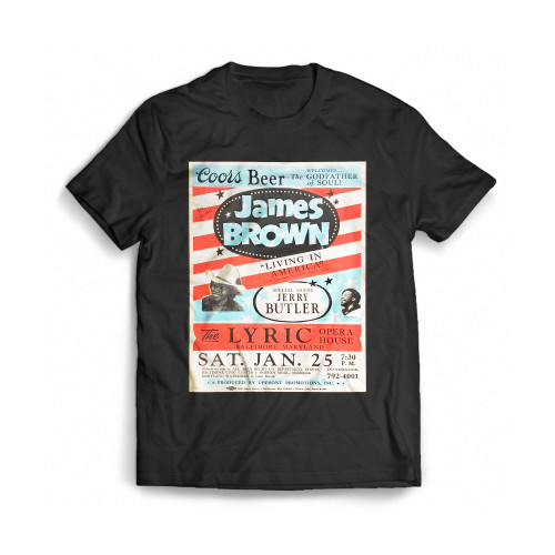1986 James Brown Concert Mens T-Shirt Tee