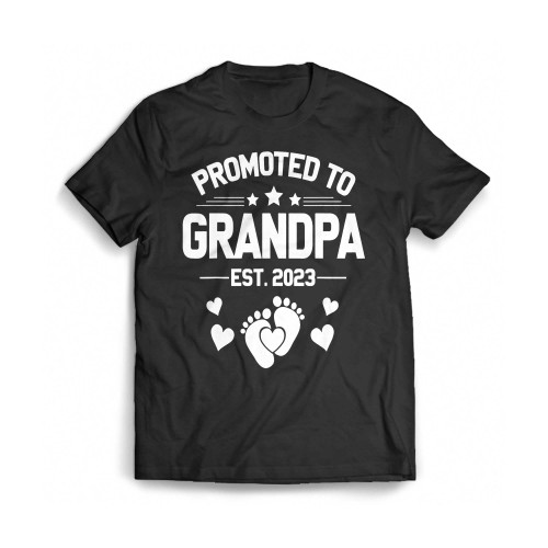 1St Time Grandpa Est 2023 Mens T-Shirt Tee