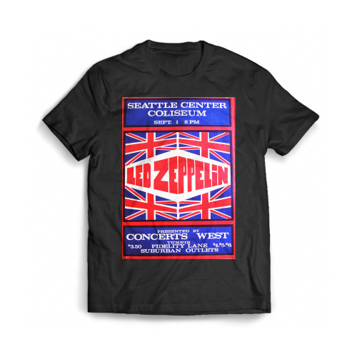 Avid Collector Announces His Search For Vintage 1970 Led Zeppelin Seattle Center Coliseum Concert S Mens T-Shirt Tee