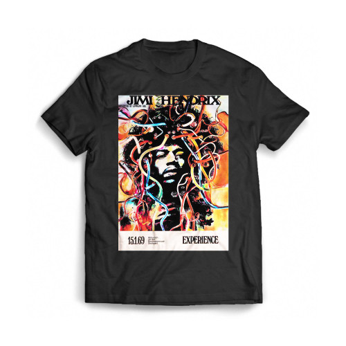 Buyartforless The Jimi Hendrix Experience 1969 Stuttgart 36X24 Concert Mens T-Shirt Tee