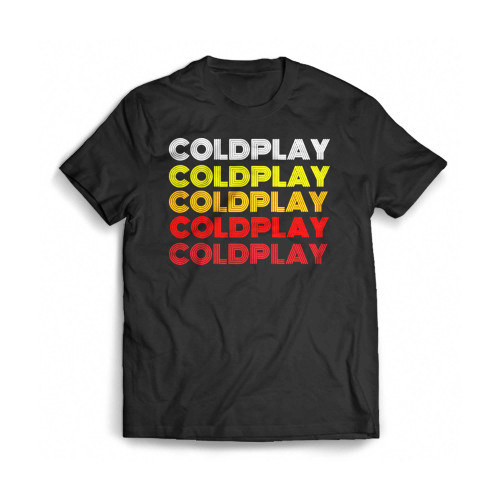 Coldplay Play On Words Vintage Mens T-Shirt Tee