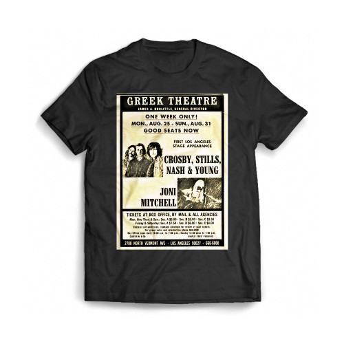 Csn & Y And Joni Mitchell 1969 Mens T-Shirt Tee