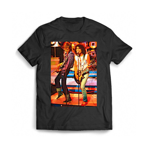 David Bowie & Marc Bolan Great Rock Legends Colour Poster Mens T-Shirt Tee