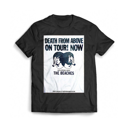 Death From Above 1979 Outrage Is Now Ltd Ed New Rare Tour Poster Mens T-Shirt Tee