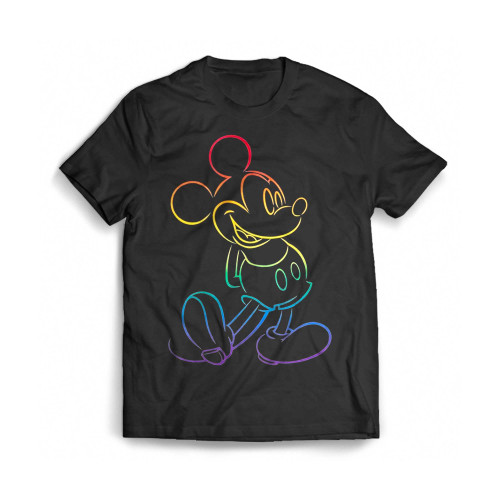 Disney Mickey Mouse Standing Pride Mens T-Shirt Tee